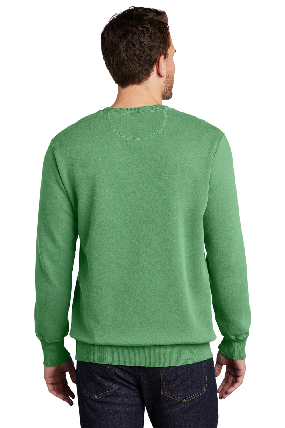 Port & Company Herren Beach Wash Fleece Crewneck Sweatshirt - Safari Grün