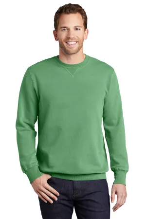 Port & Company Herren Beach Wash Fleece Crewneck Sweatshirt - Safari Grün