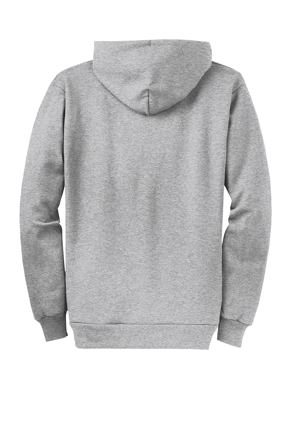 Port & Company Herren Core Pill Resistant Fleece Full Zip Kapuzenpullover Hoodie mit Taschen - Aschgrau
