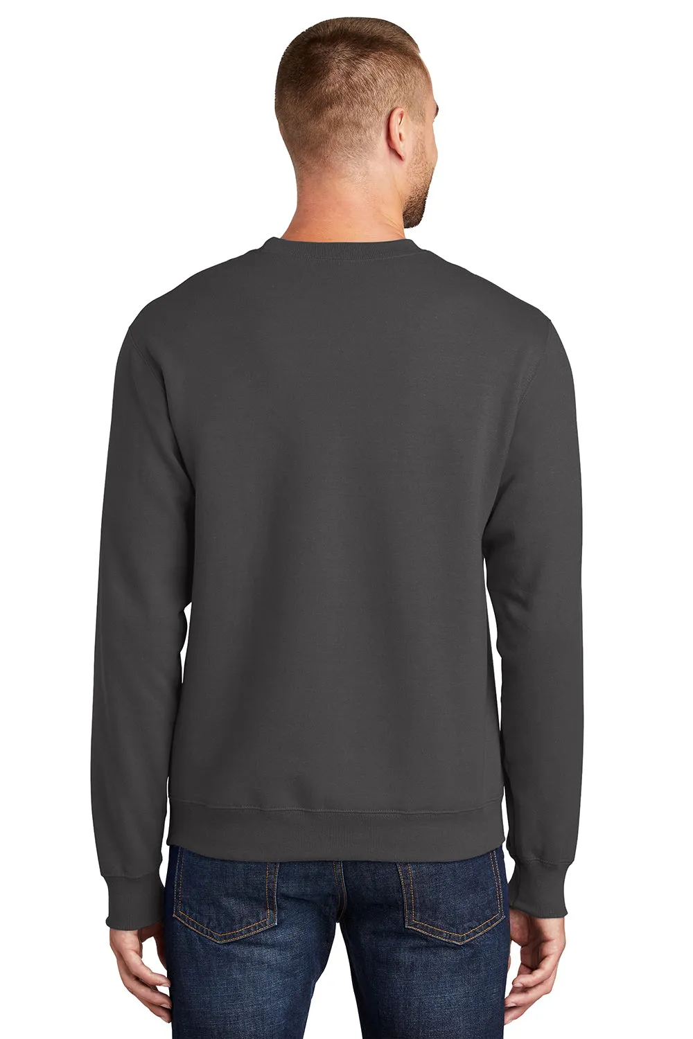 Port & Company Herren Essential Pilling-resistentes Fleece Crewneck Sweatshirt - Anthrazitgrau