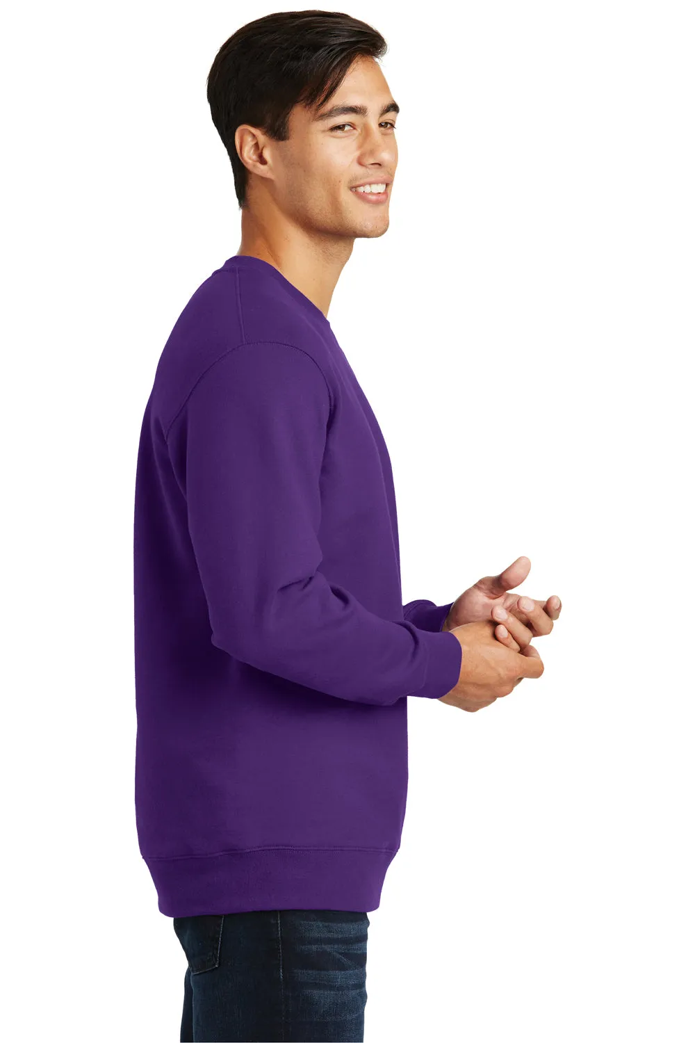Port & Company Herren Fan Favorite Fleece Crewneck Sweatshirt - Team Lila - Ausverkauf