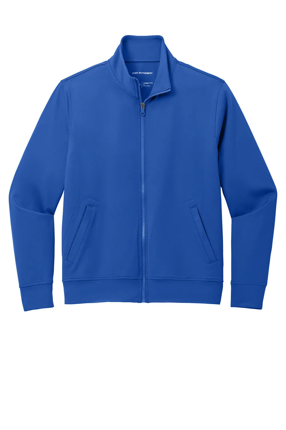 Port Authority Herren C-FREE Doppelstrick Feuchtigkeitstransportierender Reißverschluss-Sweatshirt mit Taschen - Echtes Königsblau