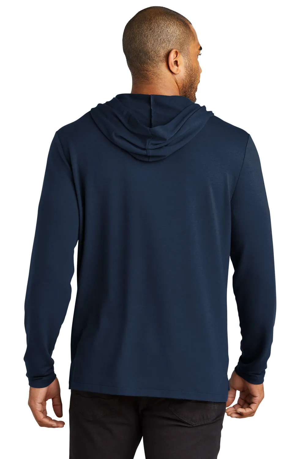 Port Authority Herren Microterry Kapuzenpullover mit Snag-Resistant - Flussmarineblau