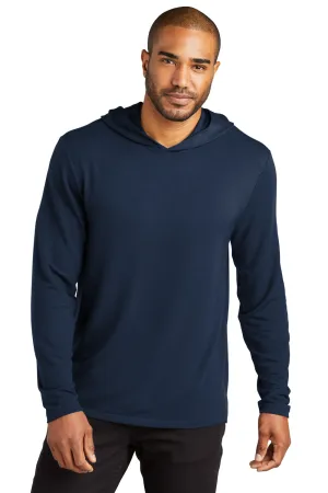 Port Authority Herren Microterry Kapuzenpullover mit Snag-Resistant - Flussmarineblau