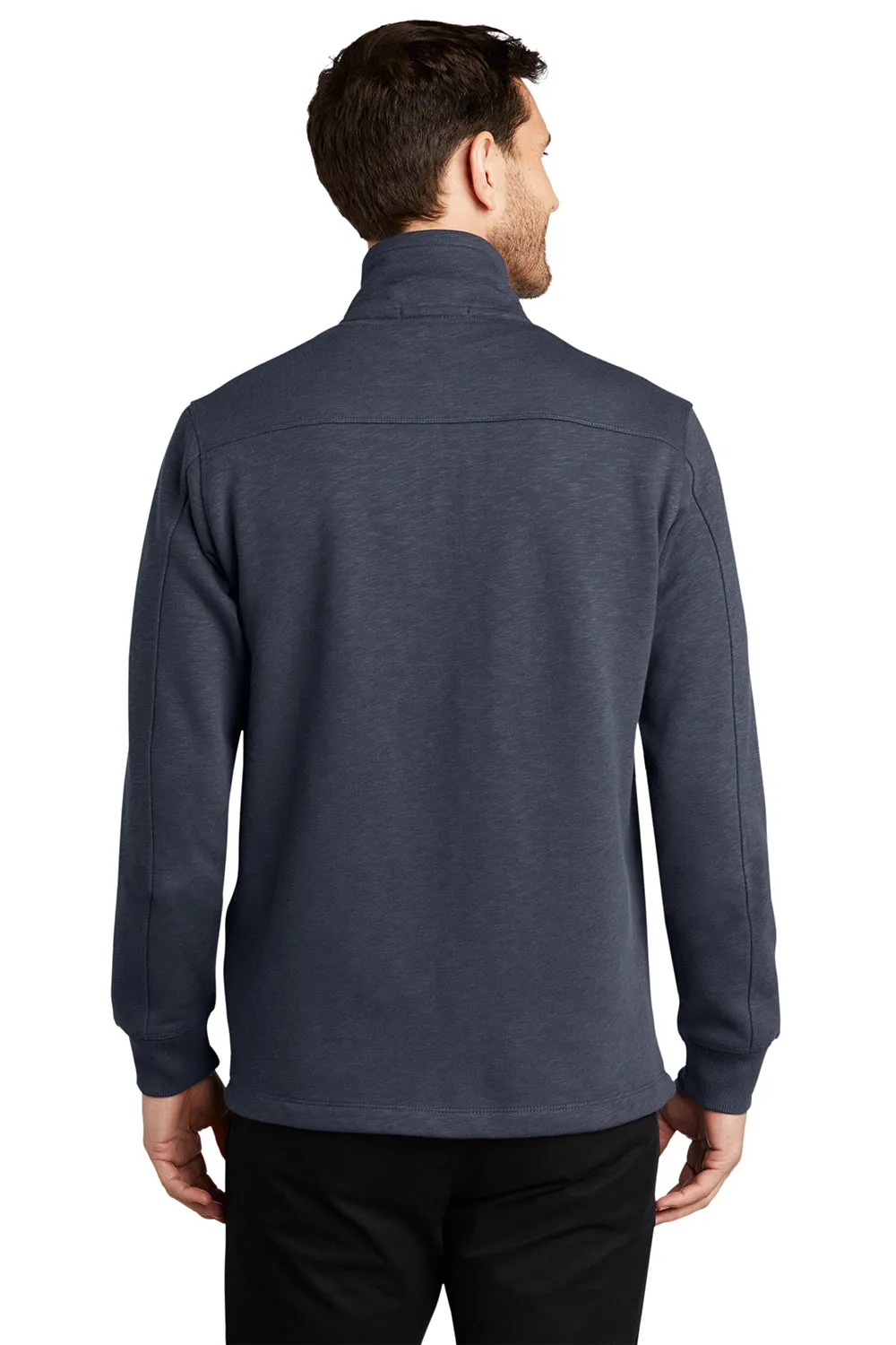 Port Authority Herren Slub Fleece 1/4 Zip Sweatshirt - Schiefergrau