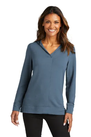 Port Authority Damen Microterry Kapuzenpullover mit Fusselresistenz - Dämmerblau