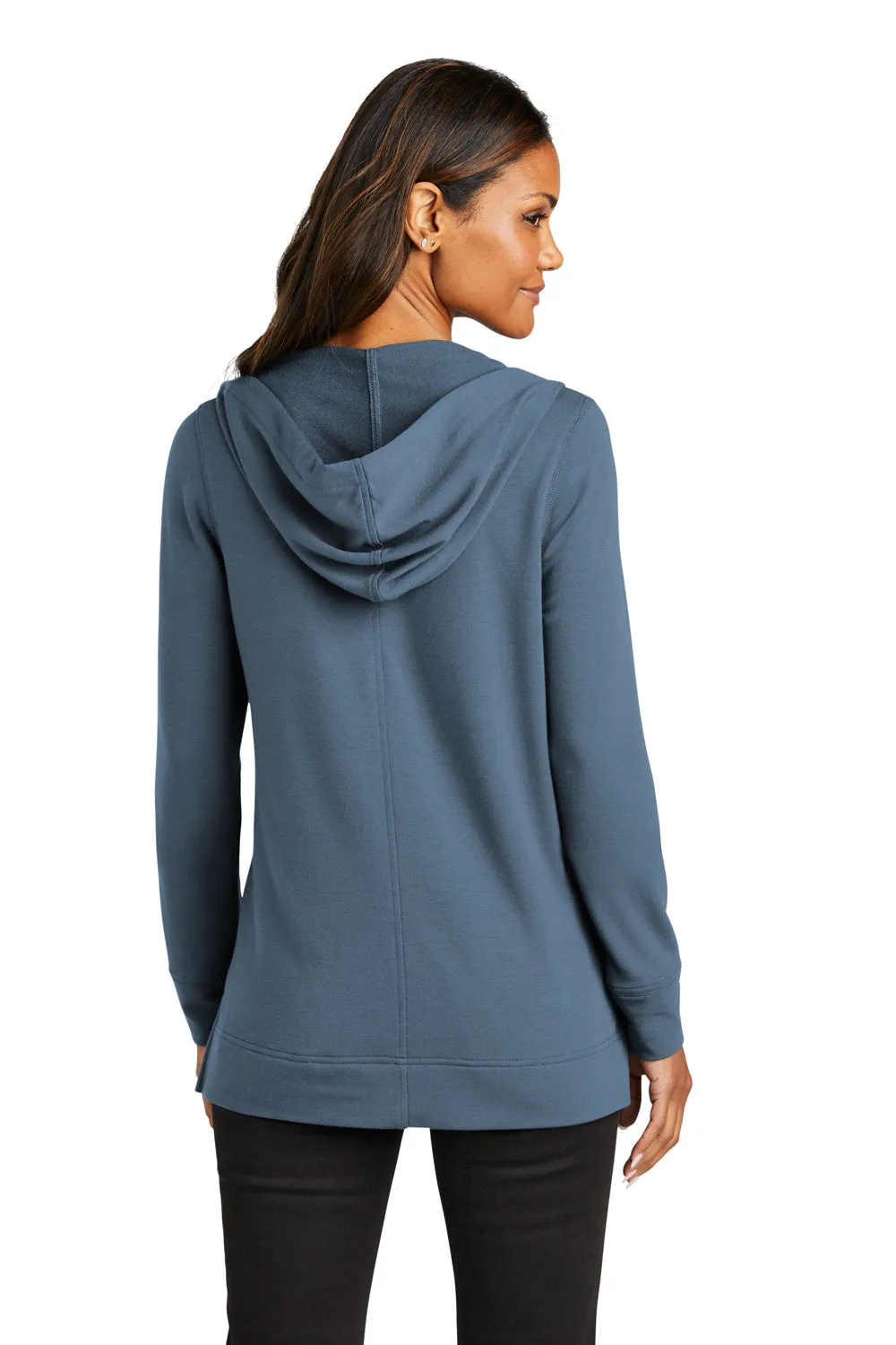 Port Authority Damen Microterry Kapuzenpullover mit Fusselresistenz - Dämmerblau