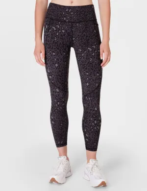 Power 7/8 Gym Leggings - Schwarzer Luxus-Leopardenprint