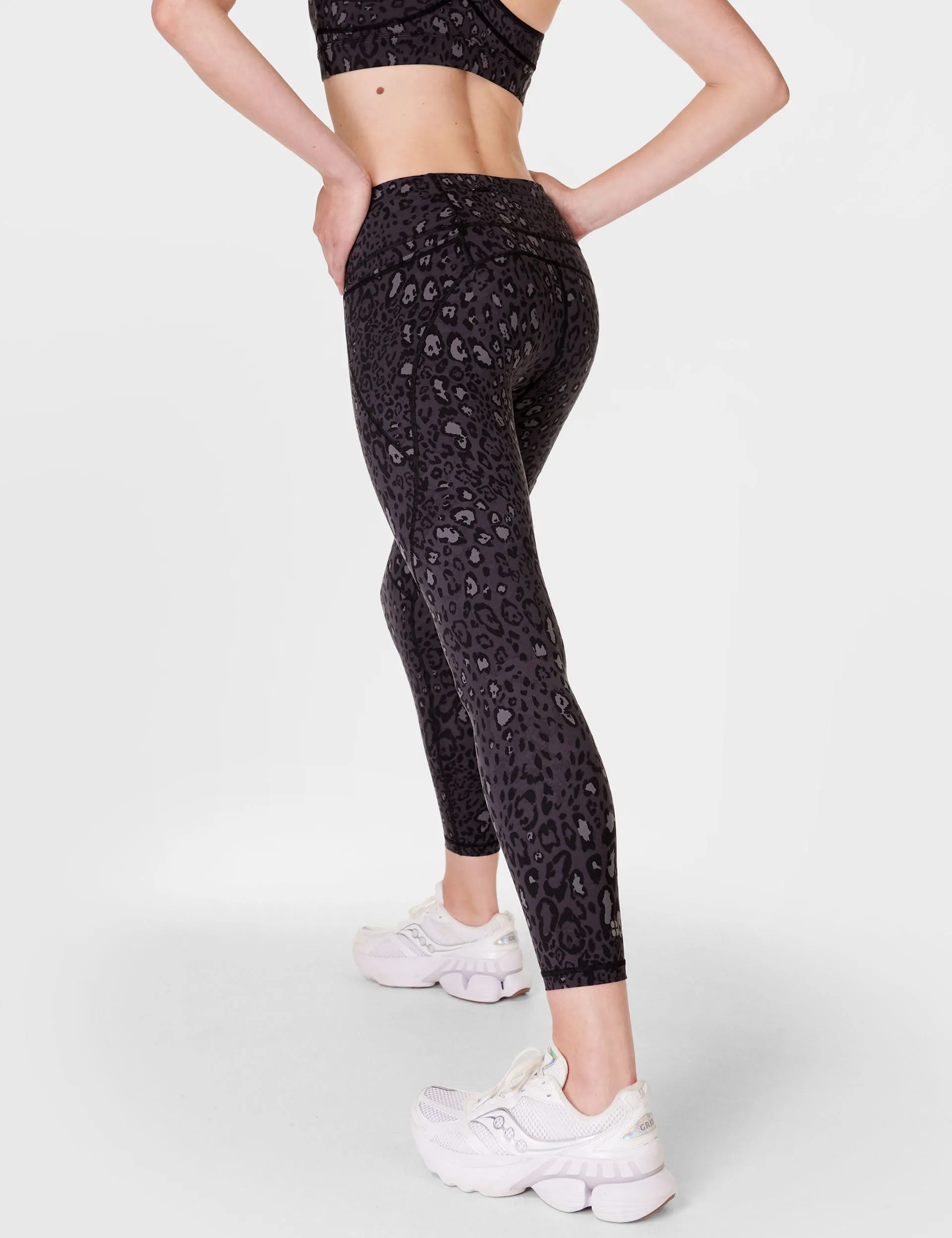 Power 7/8 Gym Leggings - Schwarzer Luxus-Leopardenprint