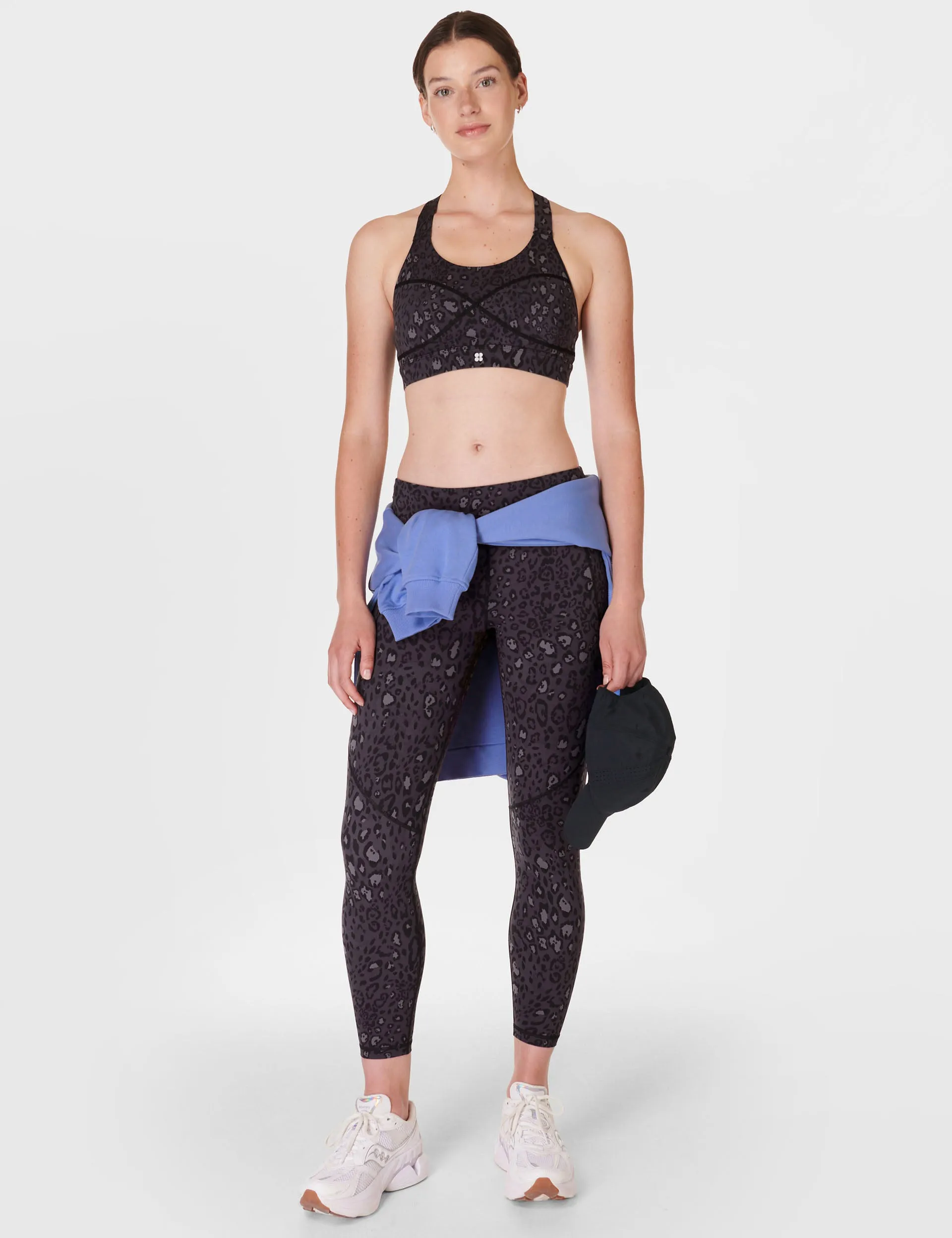 Power 7/8 Gym Leggings - Schwarzer Luxus-Leopardenprint
