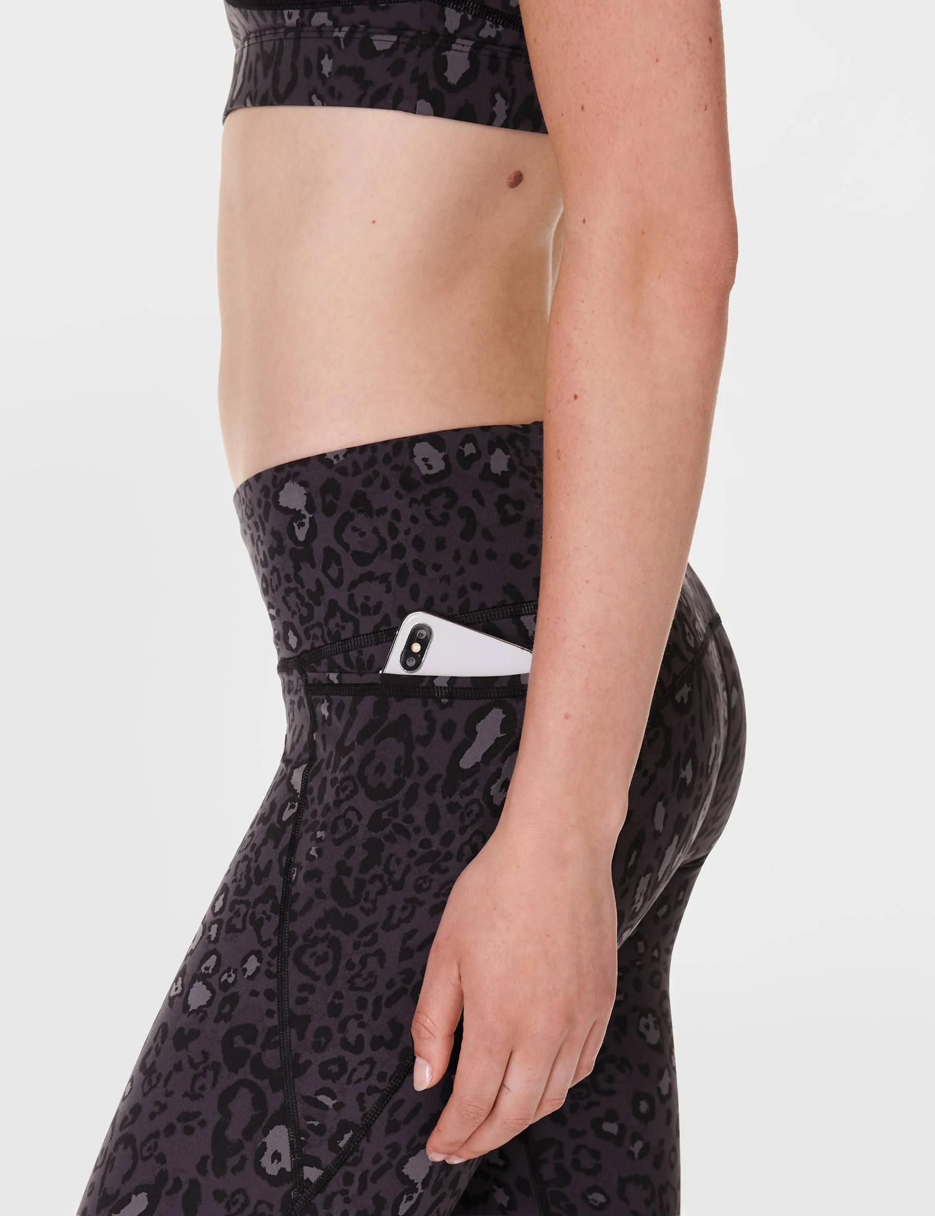 Power 7/8 Gym Leggings - Schwarzer Luxus-Leopardenprint