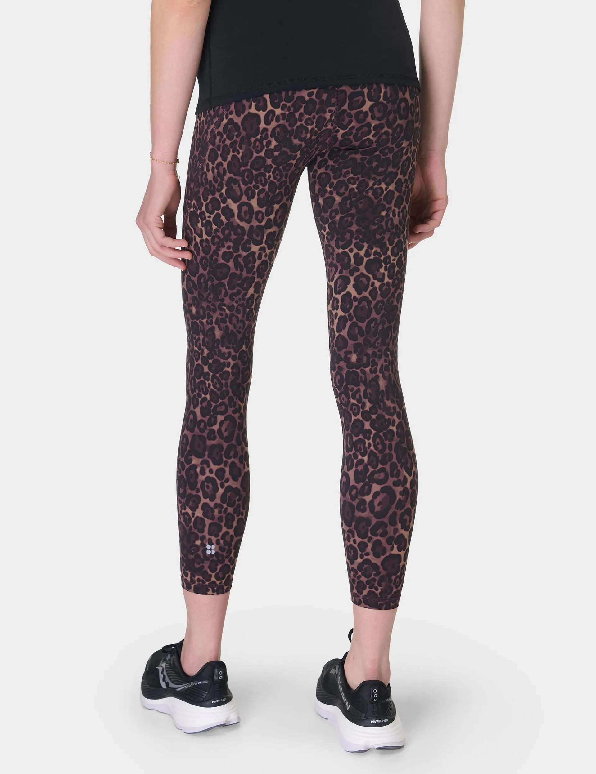 Power 7/8 Gym Leggings - Brauner Wildleoparden-Print