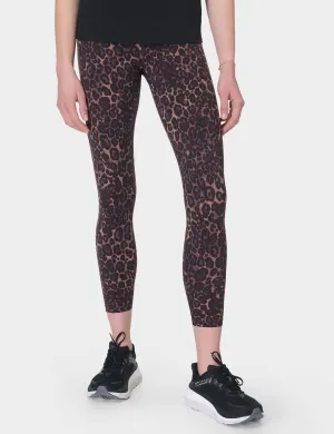 Power 7/8 Gym Leggings - Brauner Wildleoparden-Print