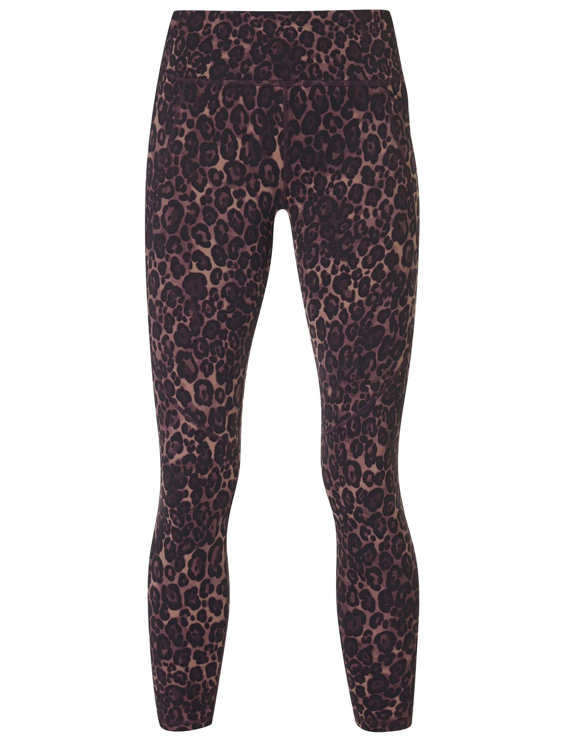 Power 7/8 Gym Leggings - Brauner Wildleoparden-Print