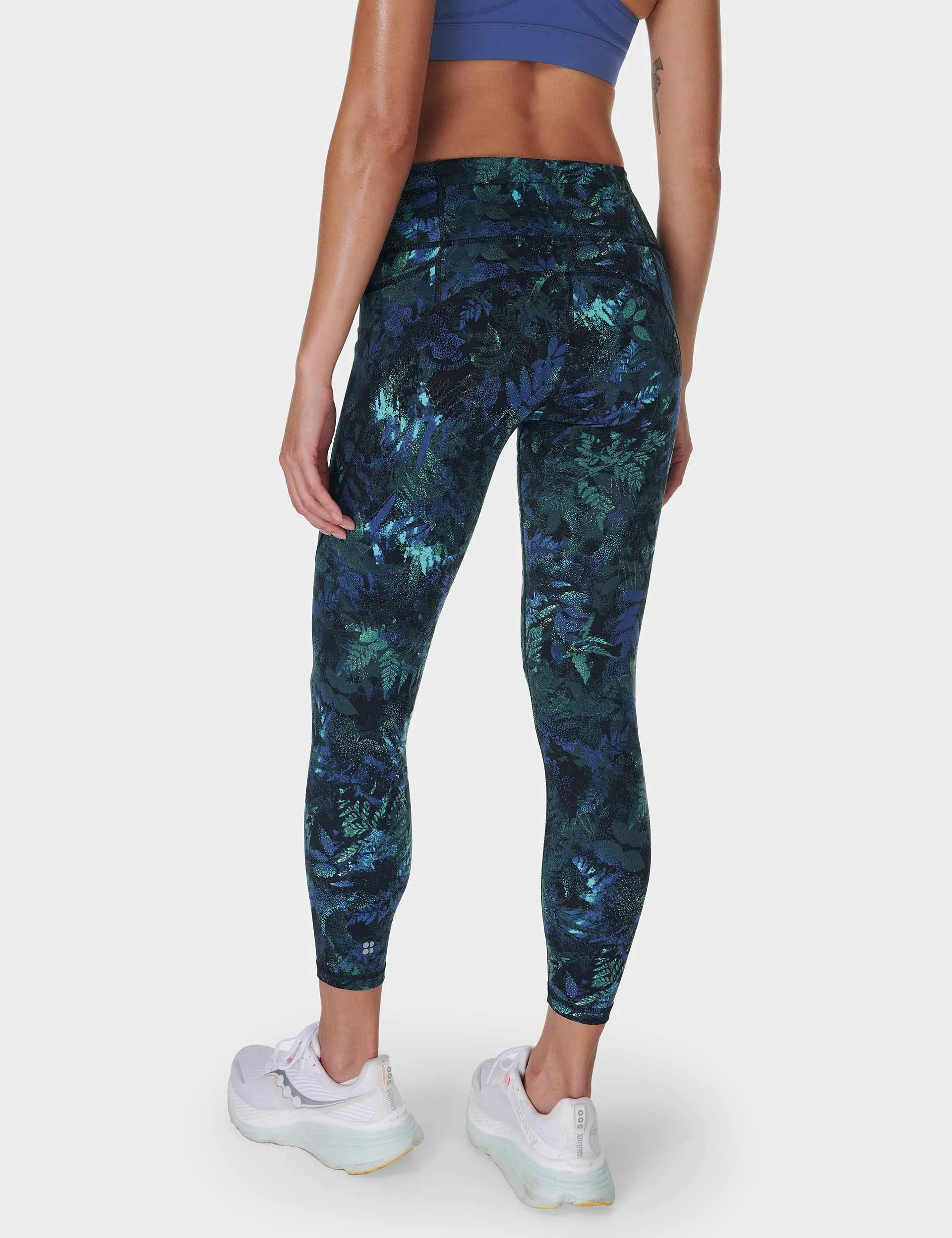 Power 7/8 Gym Leggings - Grüner Walddruck