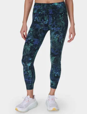Power 7/8 Gym Leggings - Grüner Walddruck