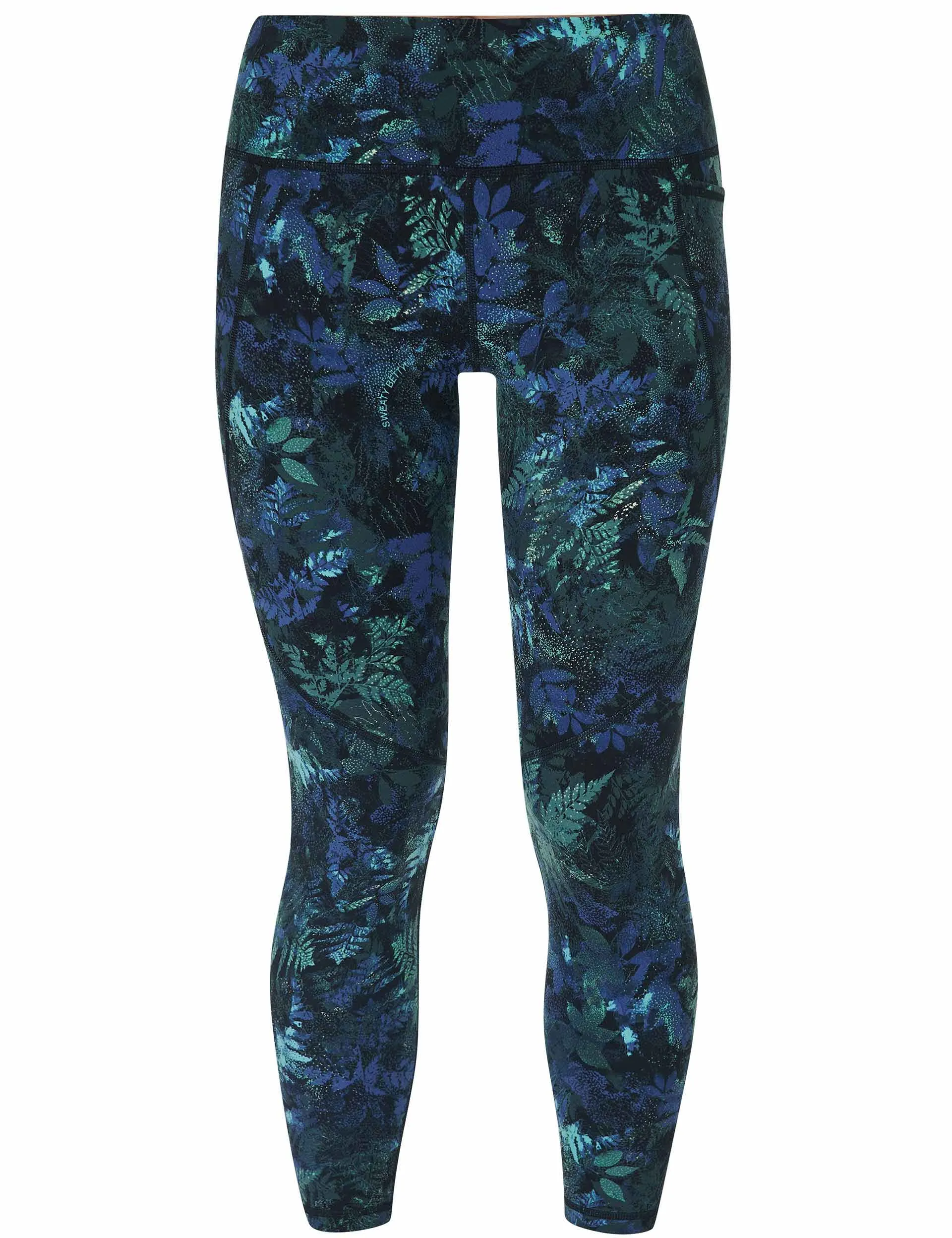 Power 7/8 Gym Leggings - Grüner Walddruck