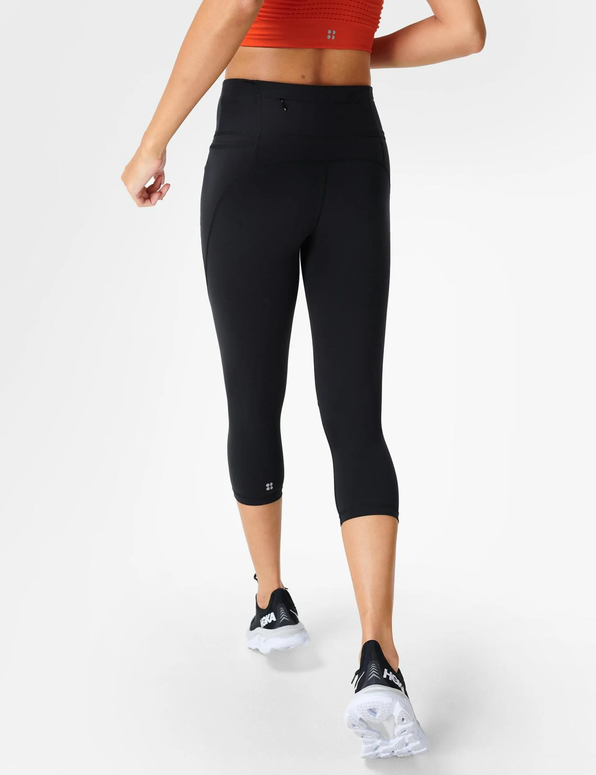 Power Cropped Gym Leggings - Schwarz