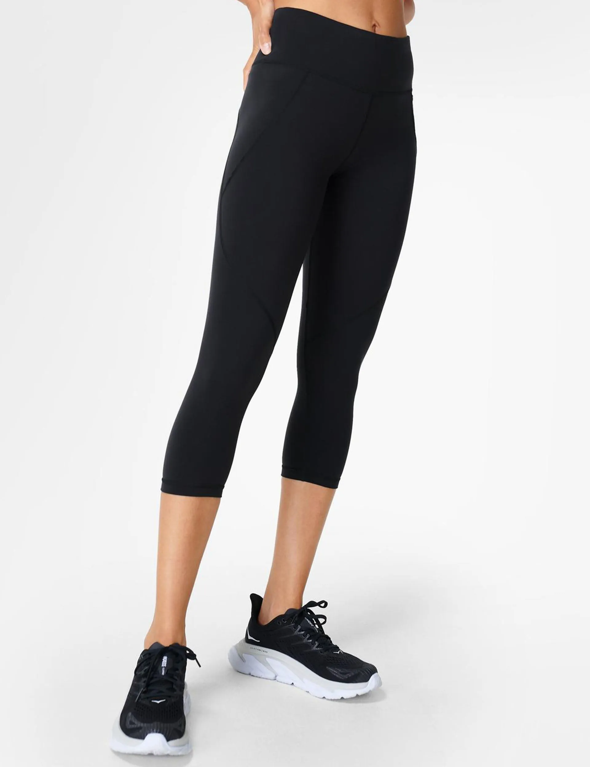 Power Cropped Gym Leggings - Schwarz