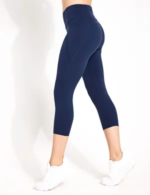 Power Cropped Gym Leggings - Marineblau