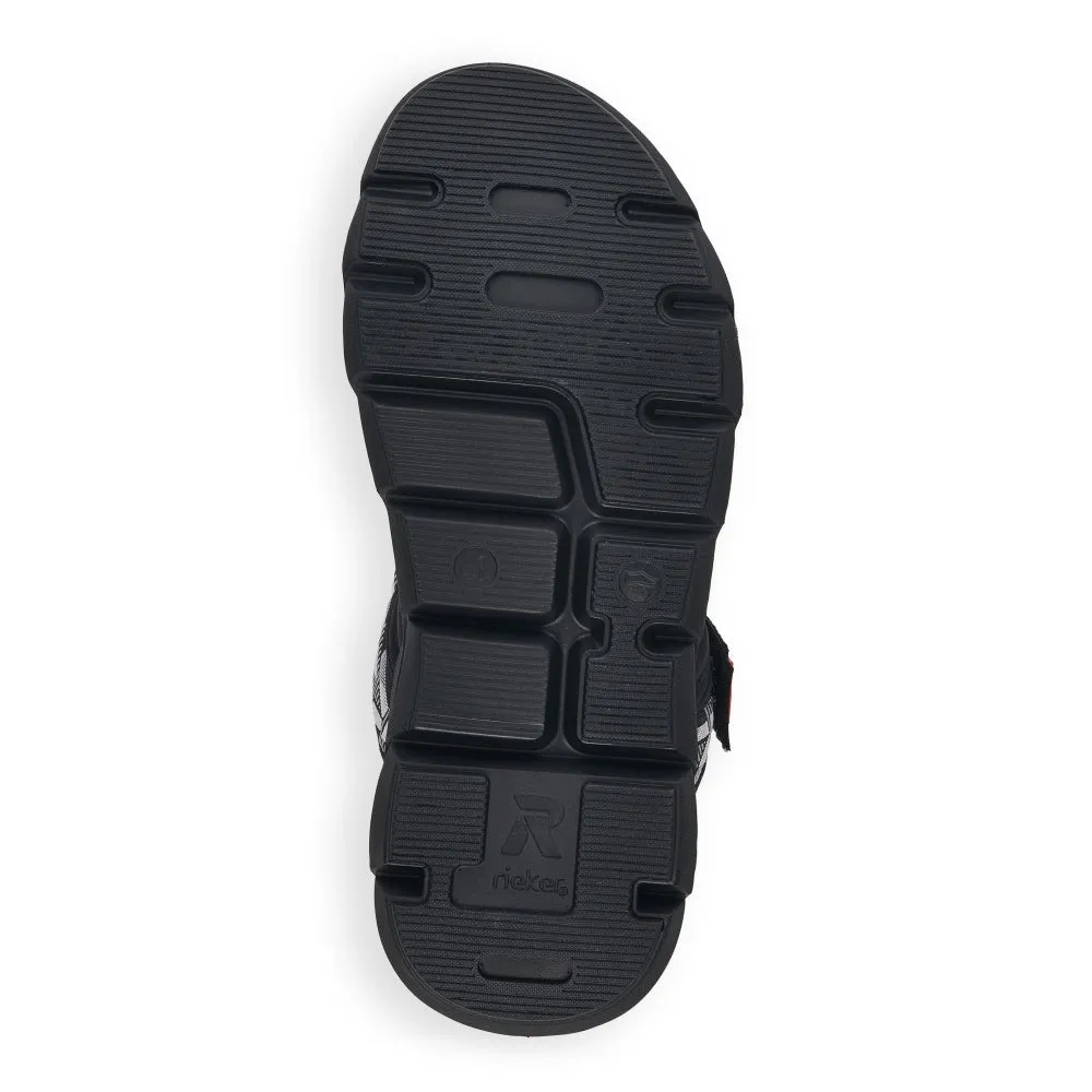 Rieker Schuhe 20801-00 Schwarz/Grau Sportlich