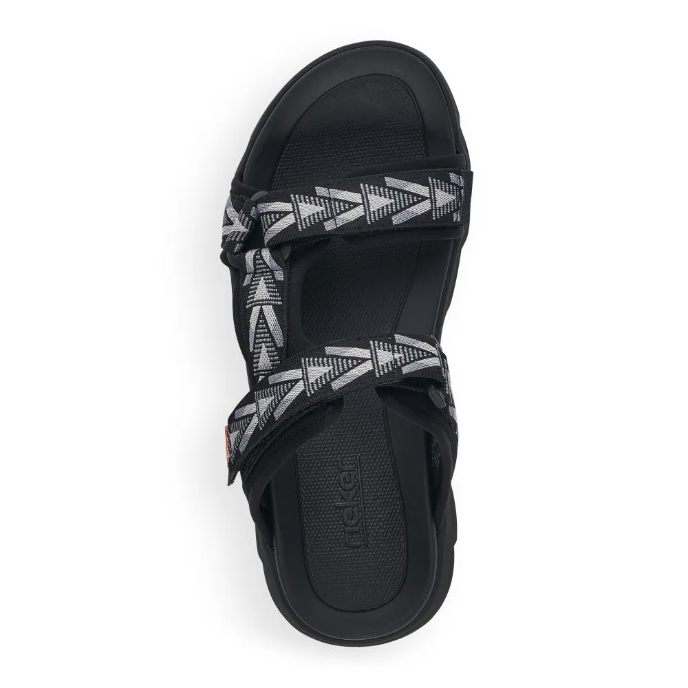 Rieker Schuhe 20801-00 Schwarz/Grau Sportlich