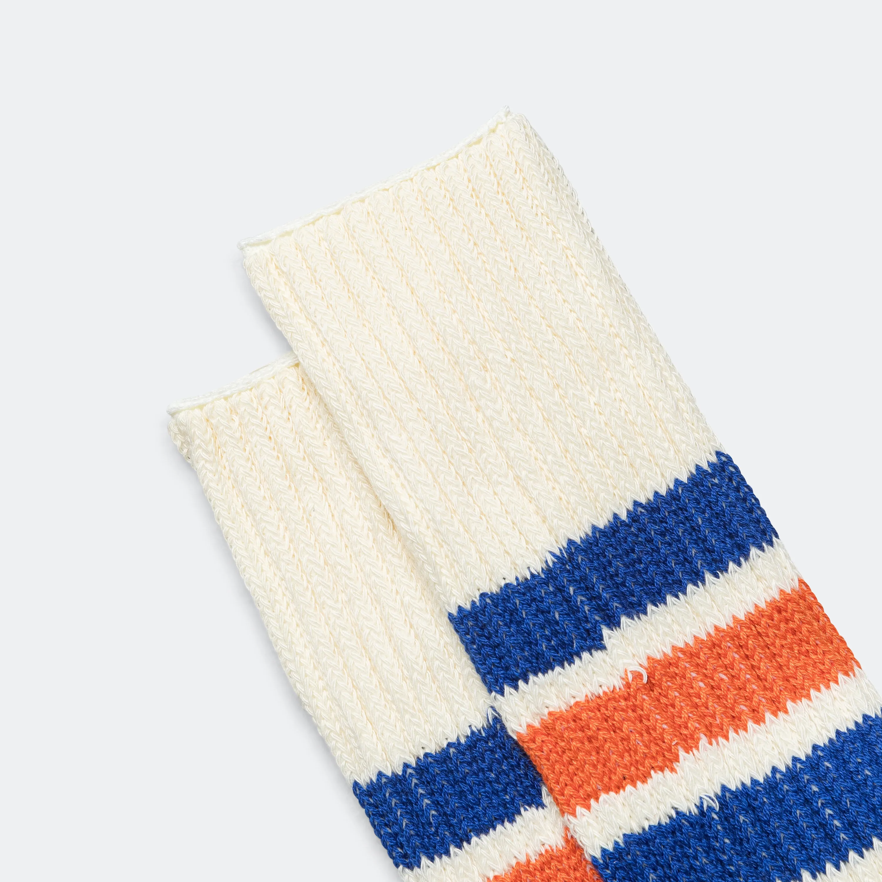 RoToTo Accessories Old School Crew Sock - Blau/Orange