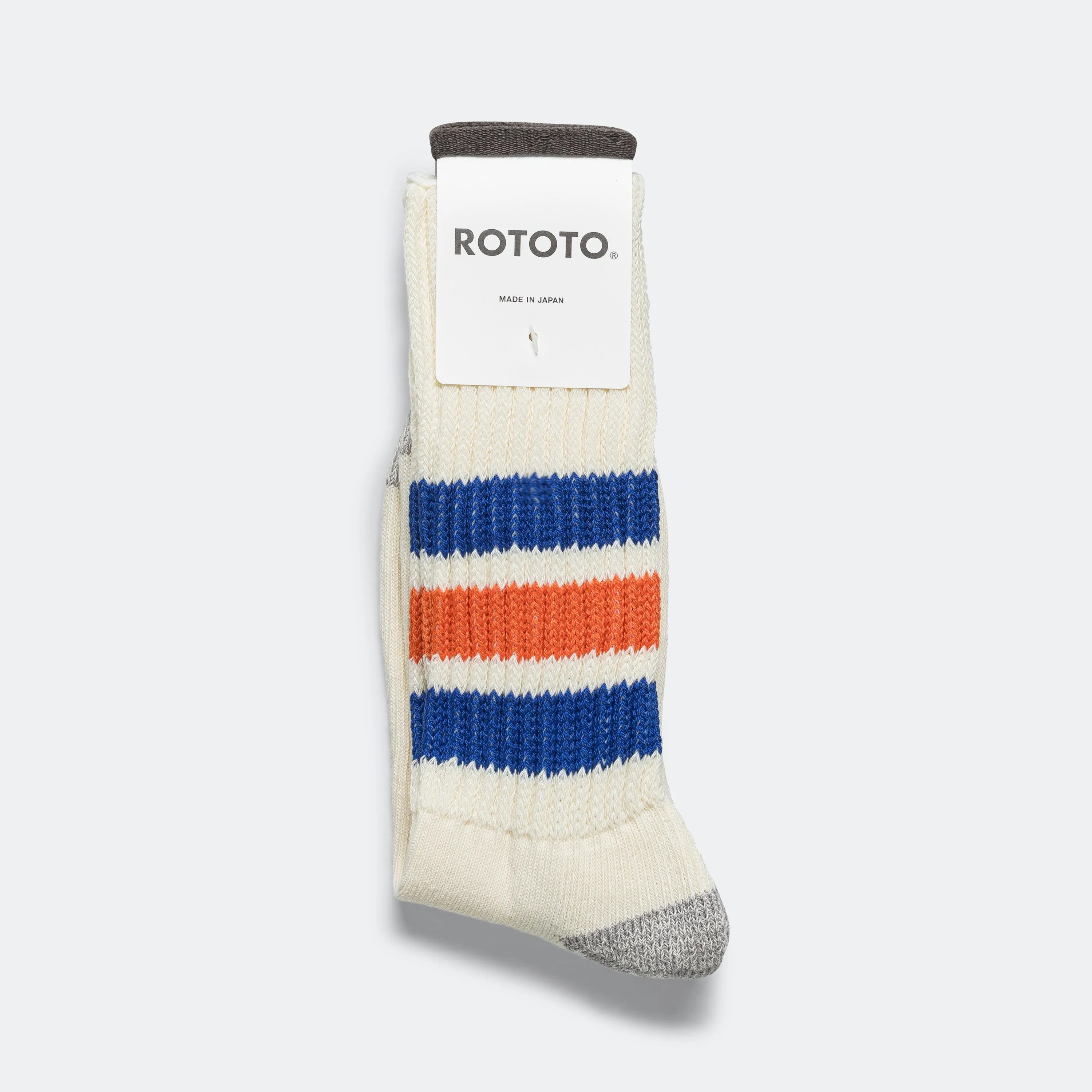 RoToTo Accessories Old School Crew Sock - Blau/Orange