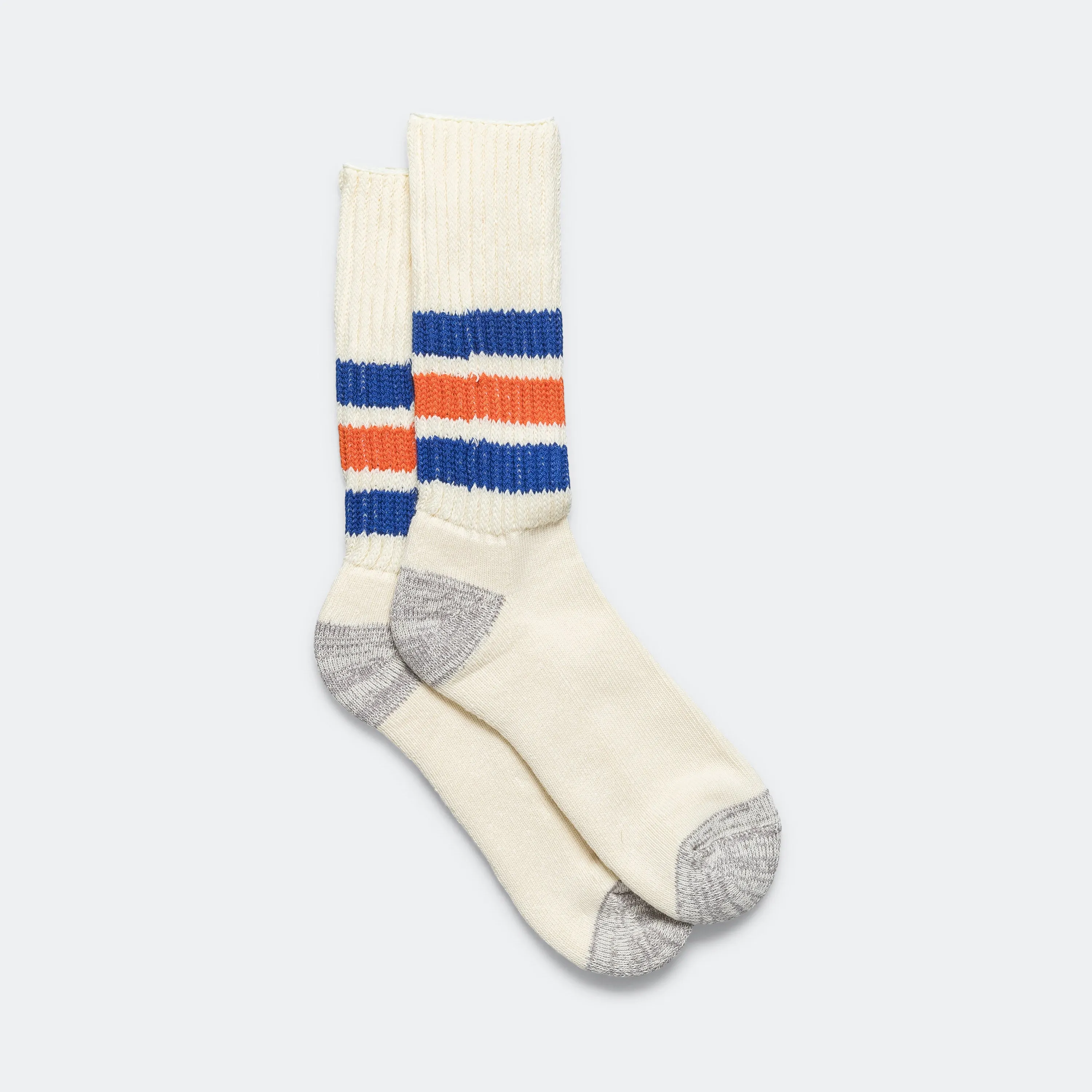 RoToTo Accessories Old School Crew Sock - Blau/Orange