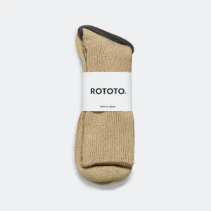 RoToTo Accessories Rippen-Stopfsocke - Beige
