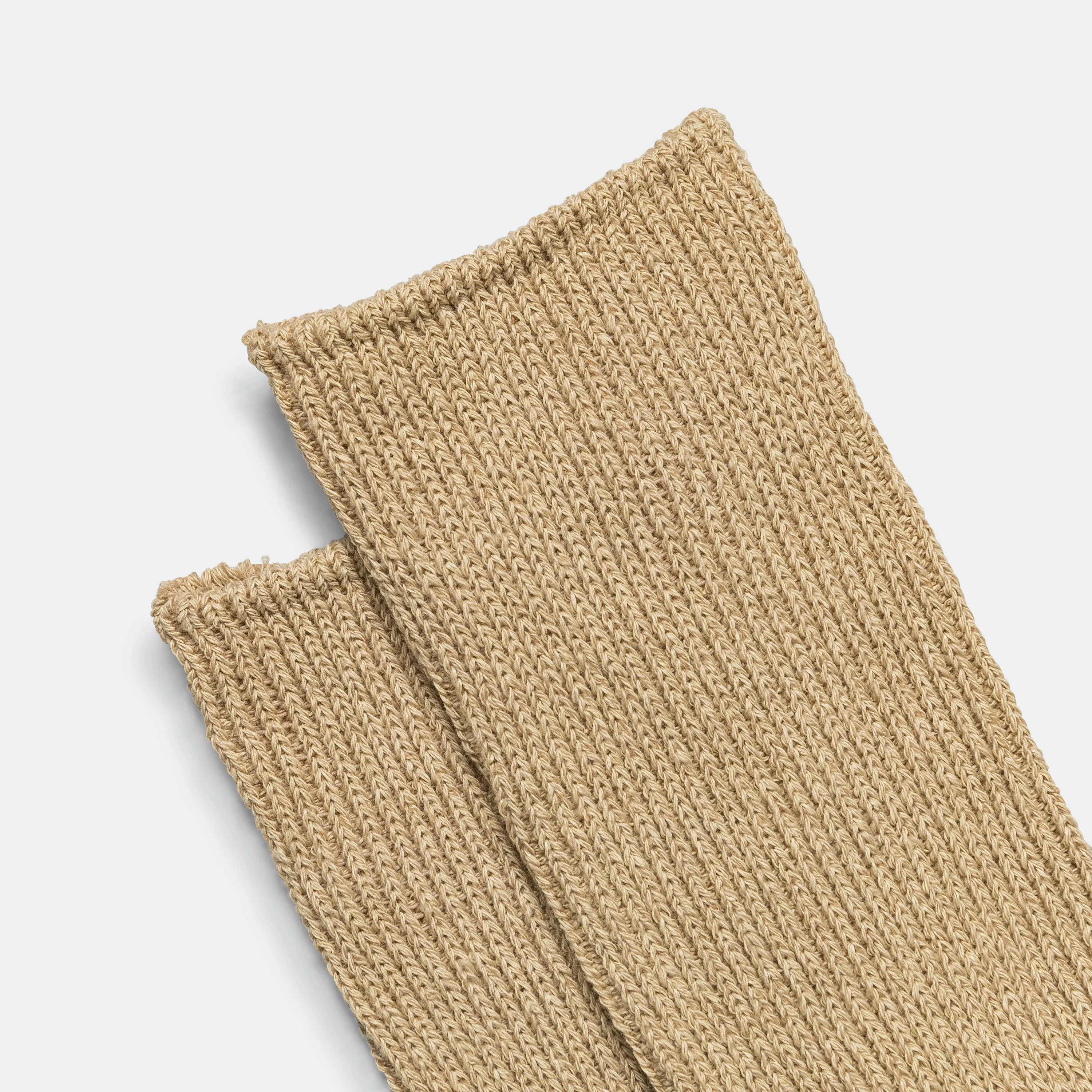 RoToTo Accessories Rippen-Stopfsocke - Beige