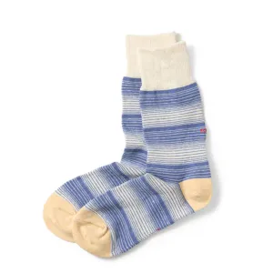 Rototo Multi-Streifen-Socke Hellblau RoToTo Zubehör