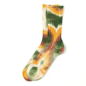 Rototo Batik-Socke Grün / Gold / Braun RoToTo Zubehör