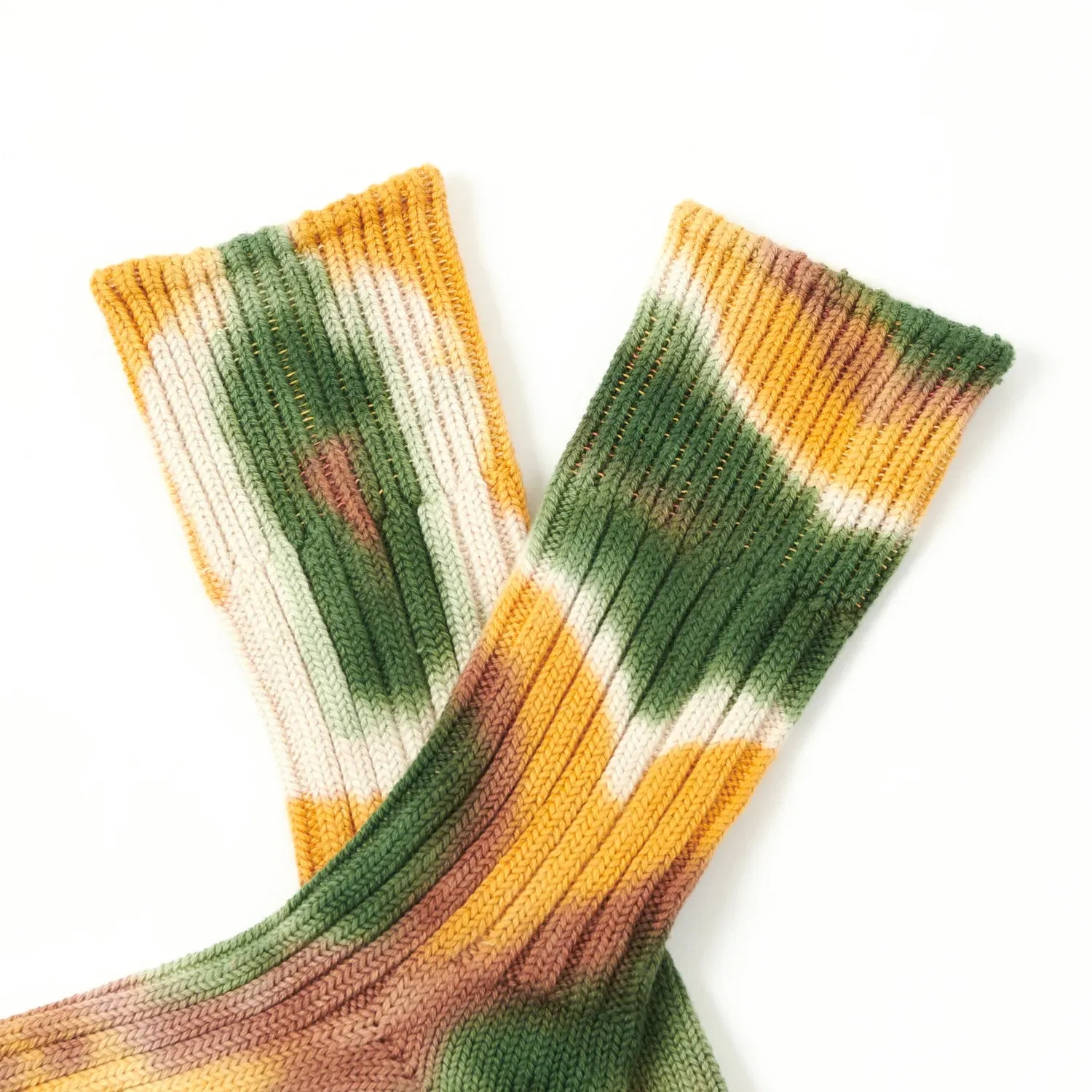 Rototo Batik-Socke Grün / Gold / Braun RoToTo Zubehör