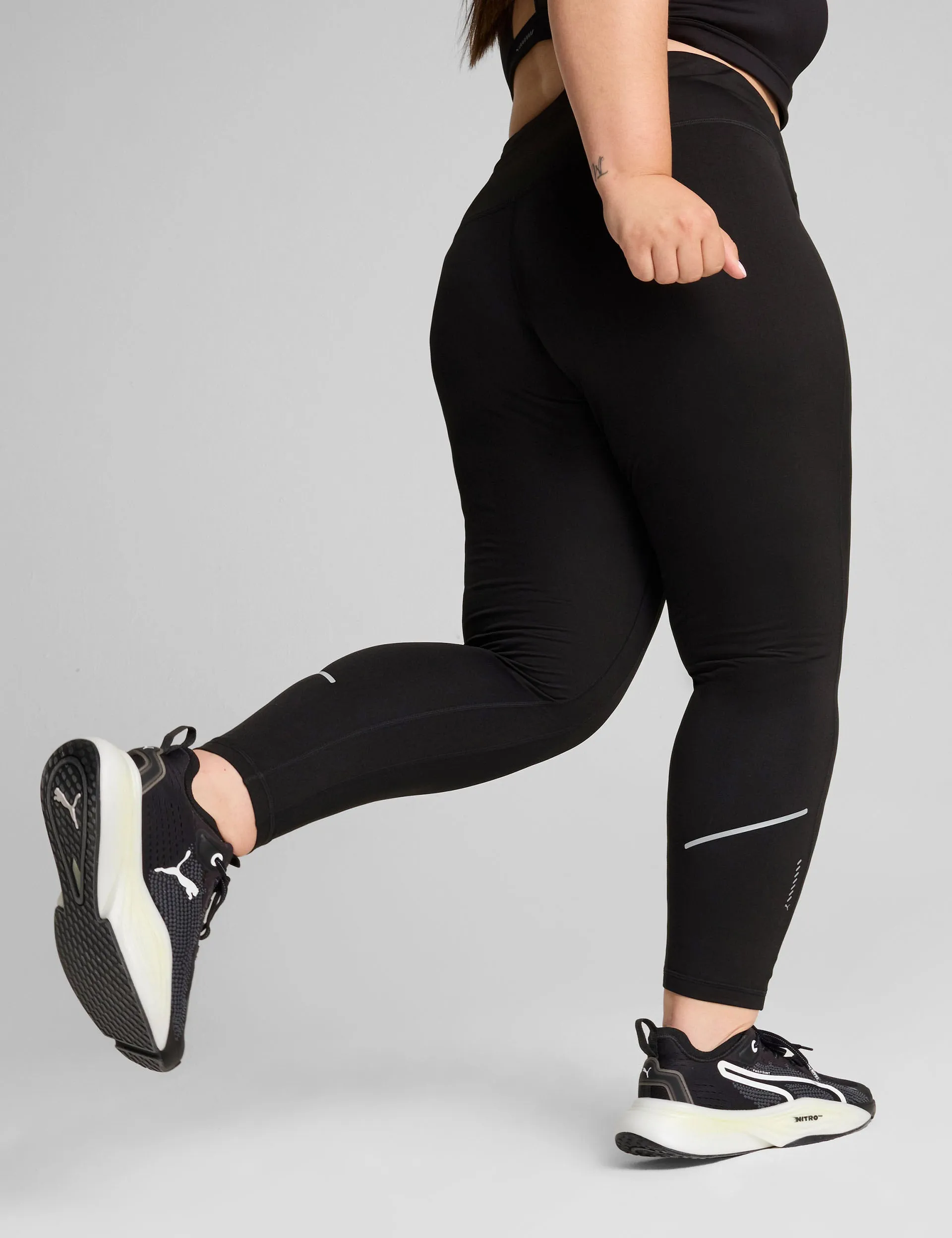 RUN Microfleece-Strumpfhose - Schwarz