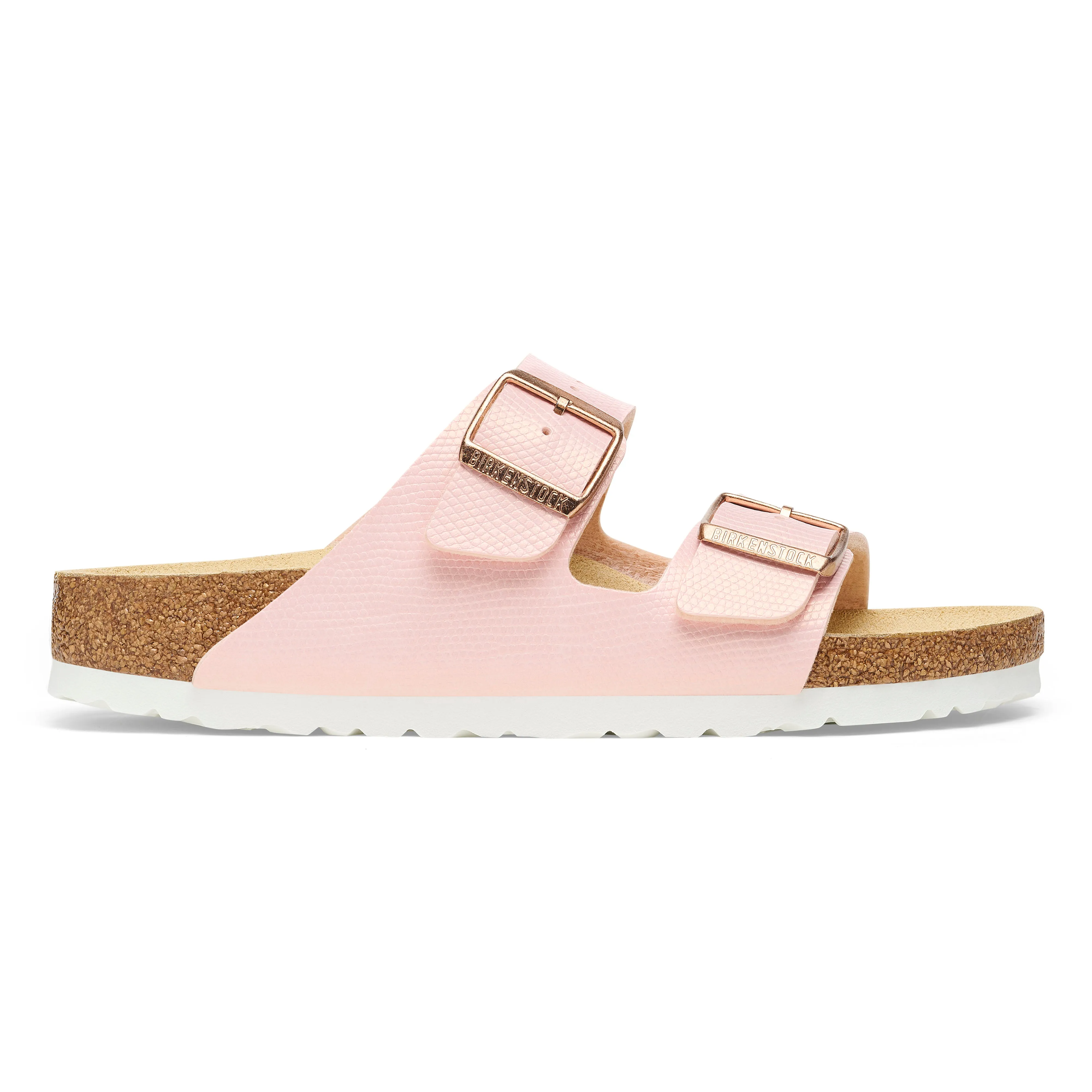Schuhe_Birkenstock Arizona BF Glänzende Eidechse Hellrosa