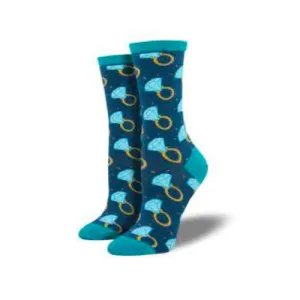 Socksmith Socken Verlobungsring-Drauf Stahlblau