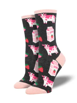 Socksmith Socken Erdbeermilch - Kohlefarben meliert