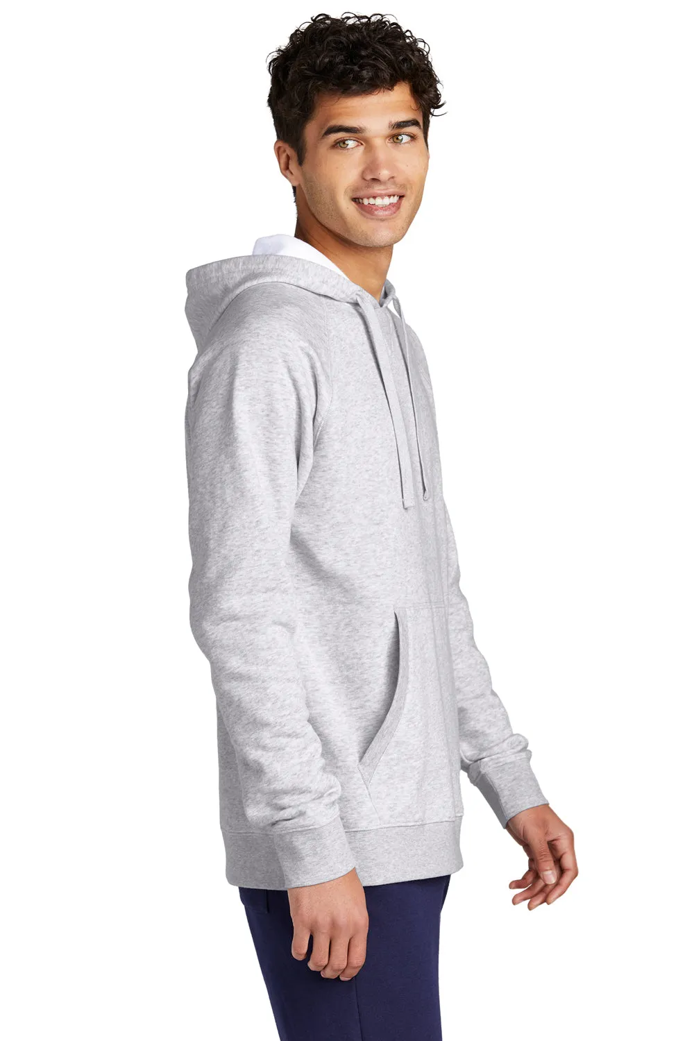 Sport-Tek Herren Drive Fleece Kapuzenpullover mit Kangaroo-Tasche - Heather Grau