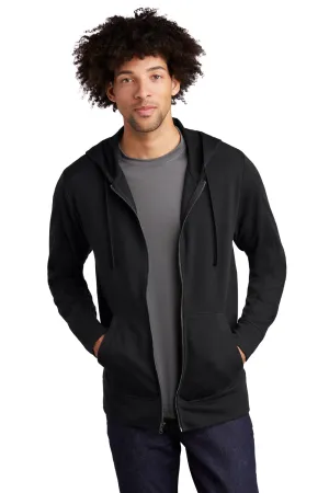 Sport-Tek Herren Feuchtigkeitstransportierender Fleece Full-Zip Kapuzenpullover mit Taschen - Schwarz
