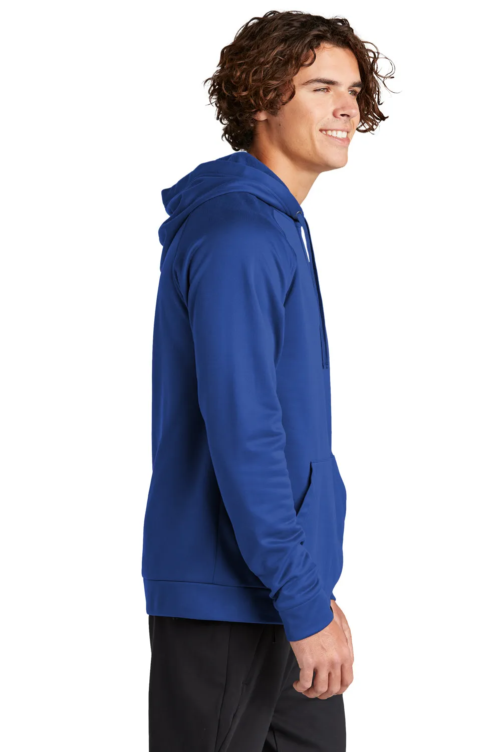 Sport-Tek Herren Re-Compete Fleece Anti-Static Kapuzenpullover Hoodie mit Kangaroo-Tasche - Echt Königsblau