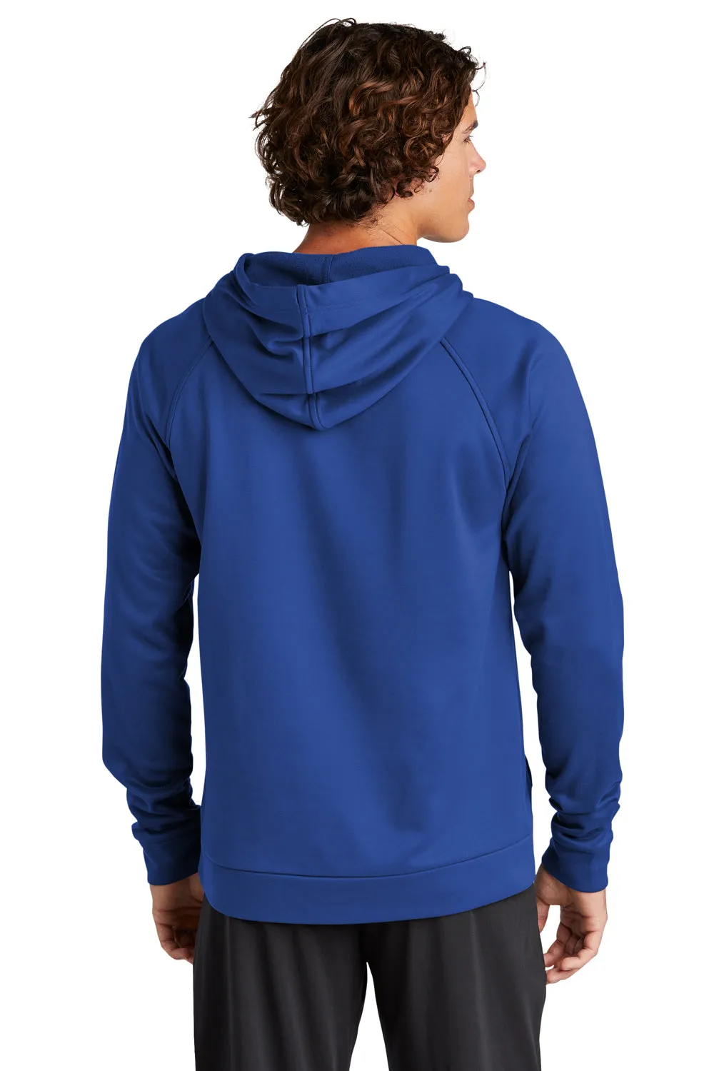 Sport-Tek Herren Re-Compete Fleece Anti-Static Kapuzenpullover Hoodie mit Kangaroo-Tasche - Echt Königsblau