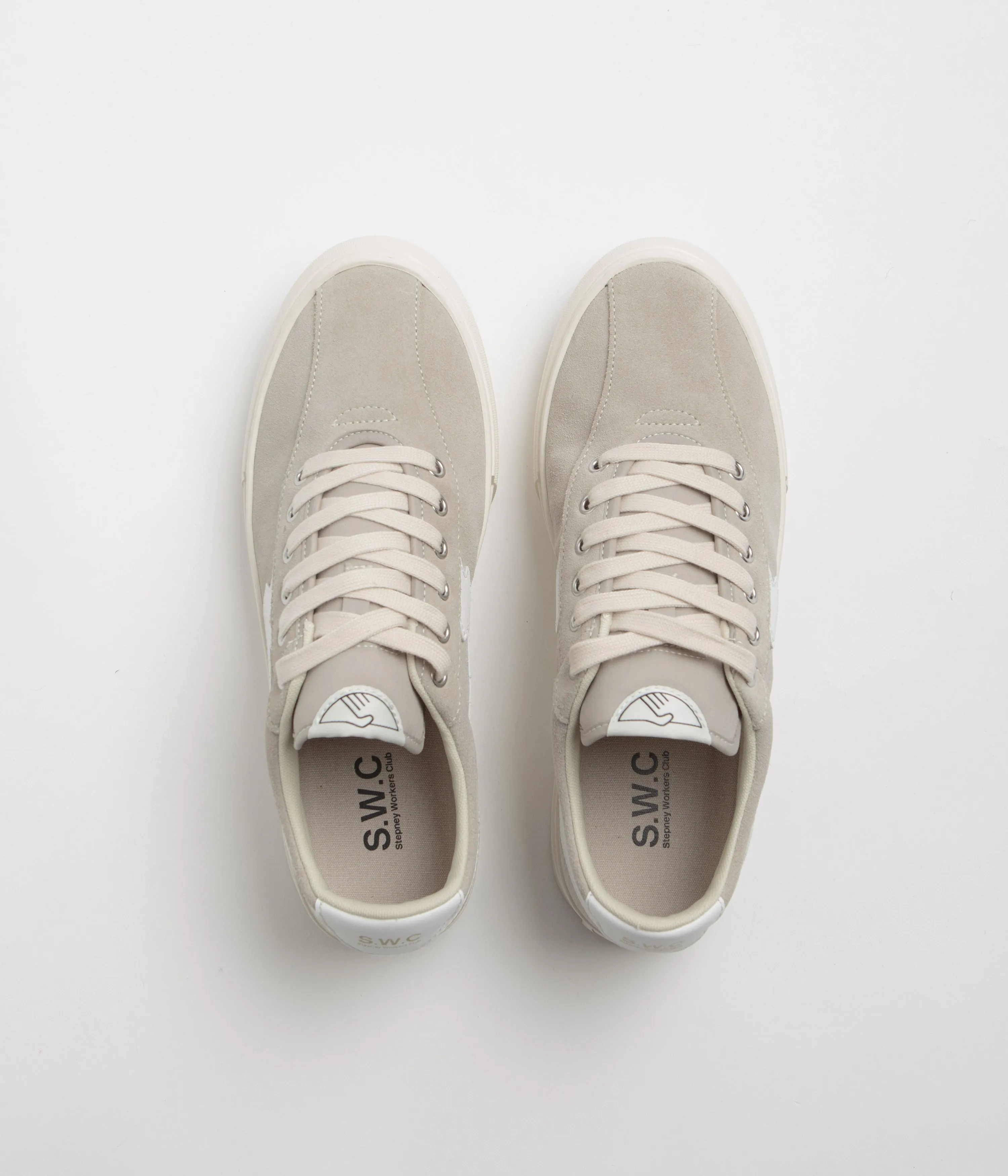 Stepney Workers Club Dellow S-Strike Cup Schuhe - Hellgrau / Weiß Stepney Workers Club Schuhe