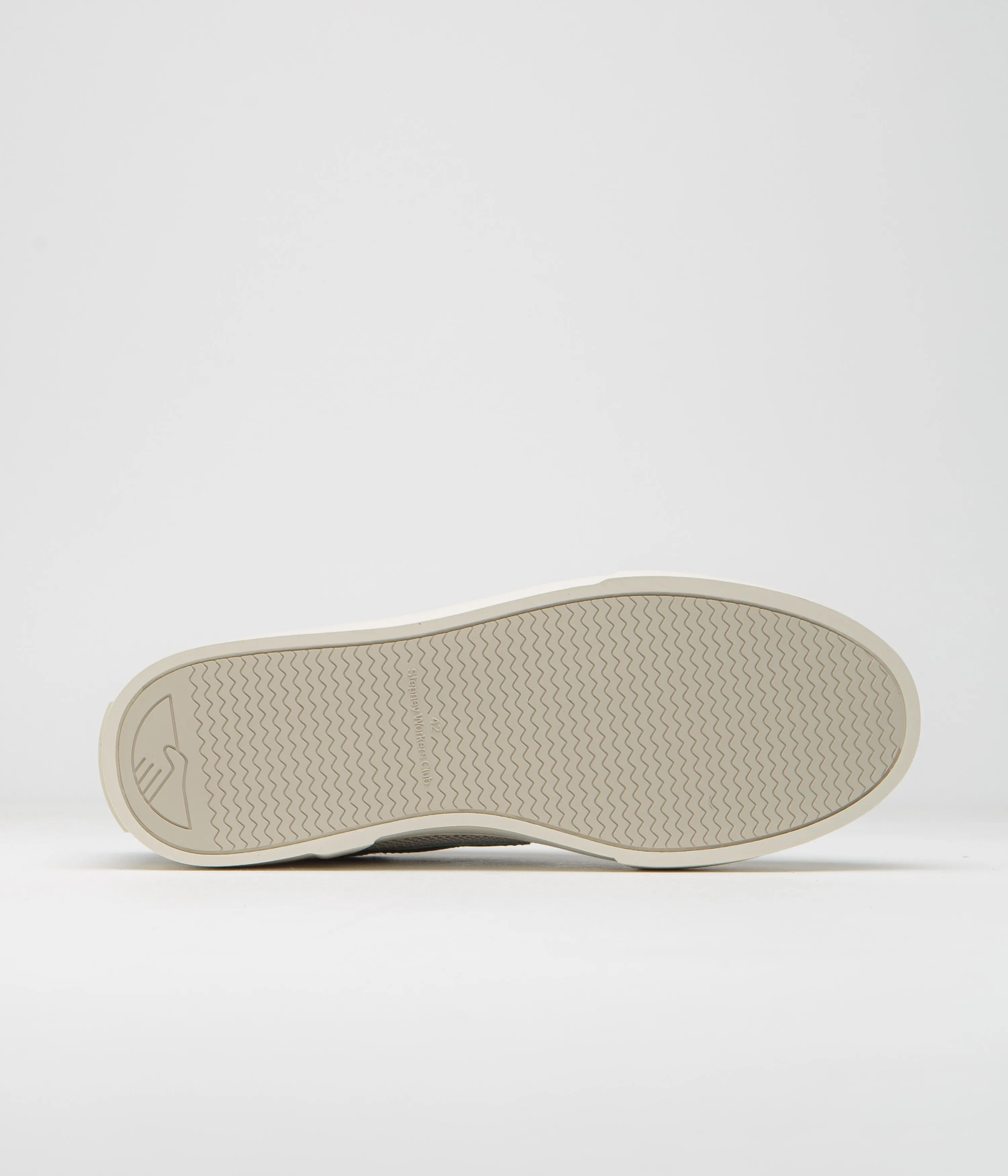 Stepney Workers Club Dellow S-Strike Cup Tennis Mesh Schuhe - Ecru / Grün Stepney Workers Club Schuhe