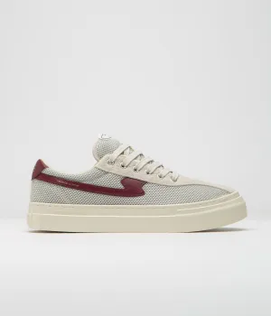 Stepney Workers Club Dellow S-Strike Cup Tennis Mesh Schuhe - Ecru / Rot Stepney Workers Club Schuhe