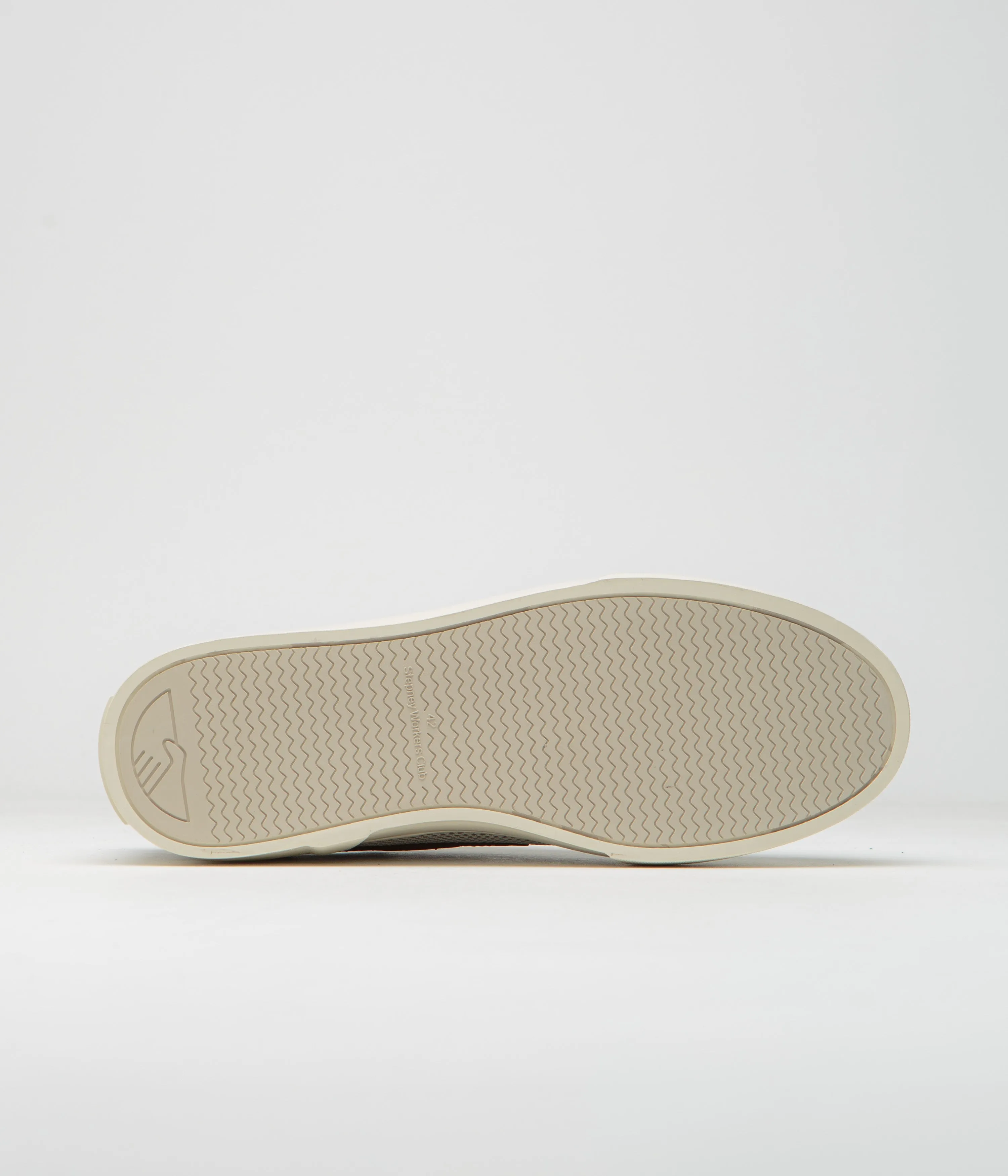 Stepney Workers Club Dellow S-Strike Cup Tennis Mesh Schuhe - Ecru / Rot Stepney Workers Club Schuhe