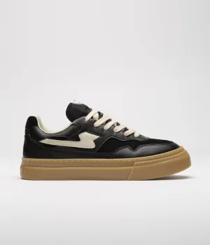 Stepney Workers Club Pearl S-Strike Lederschuhe - Schwarz / Gummi Stepney Workers Club Schuhe