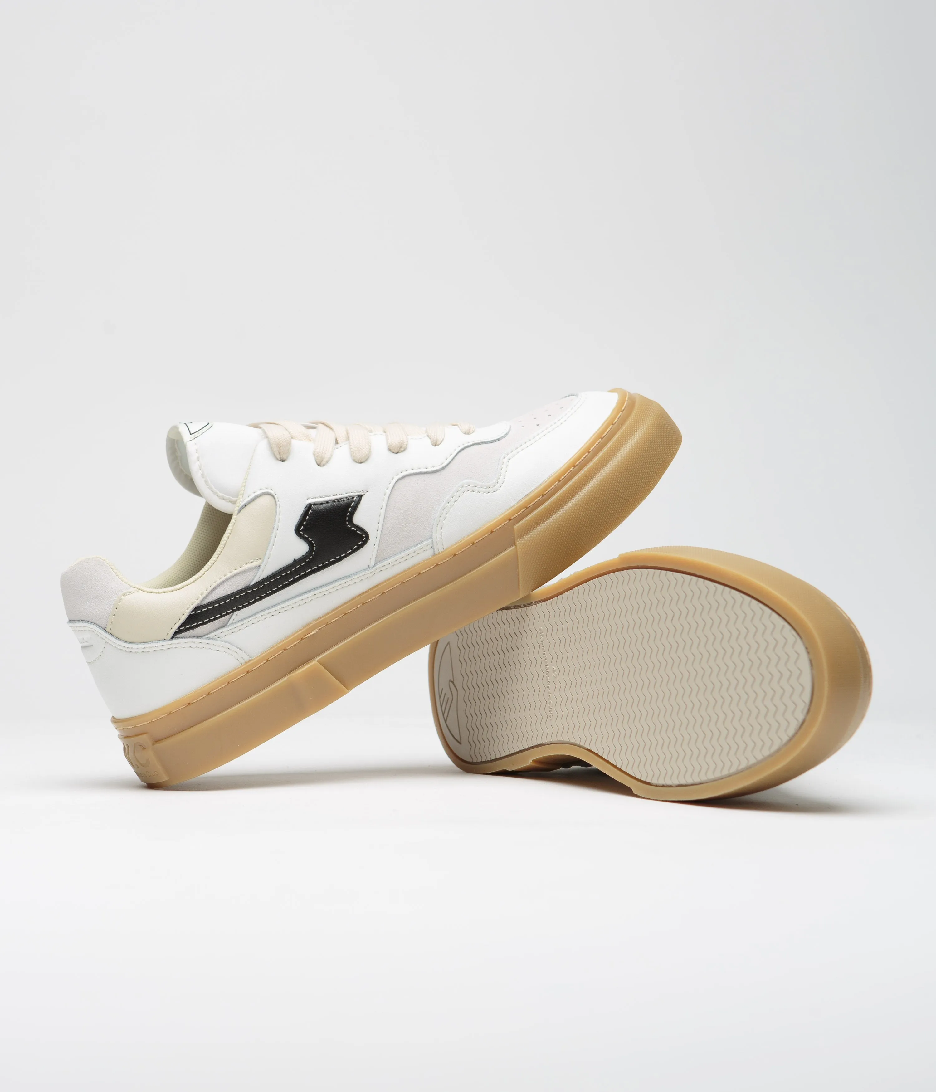 Stepney Workers Club Pearl S-Strike Lederschuhe - Weiß / Gum Stepney Workers Club Schuhe