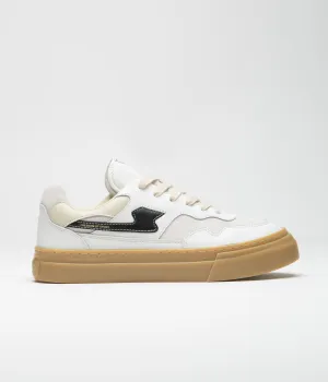 Stepney Workers Club Pearl S-Strike Lederschuhe - Weiß / Gummi Stepney Workers Club Schuhe