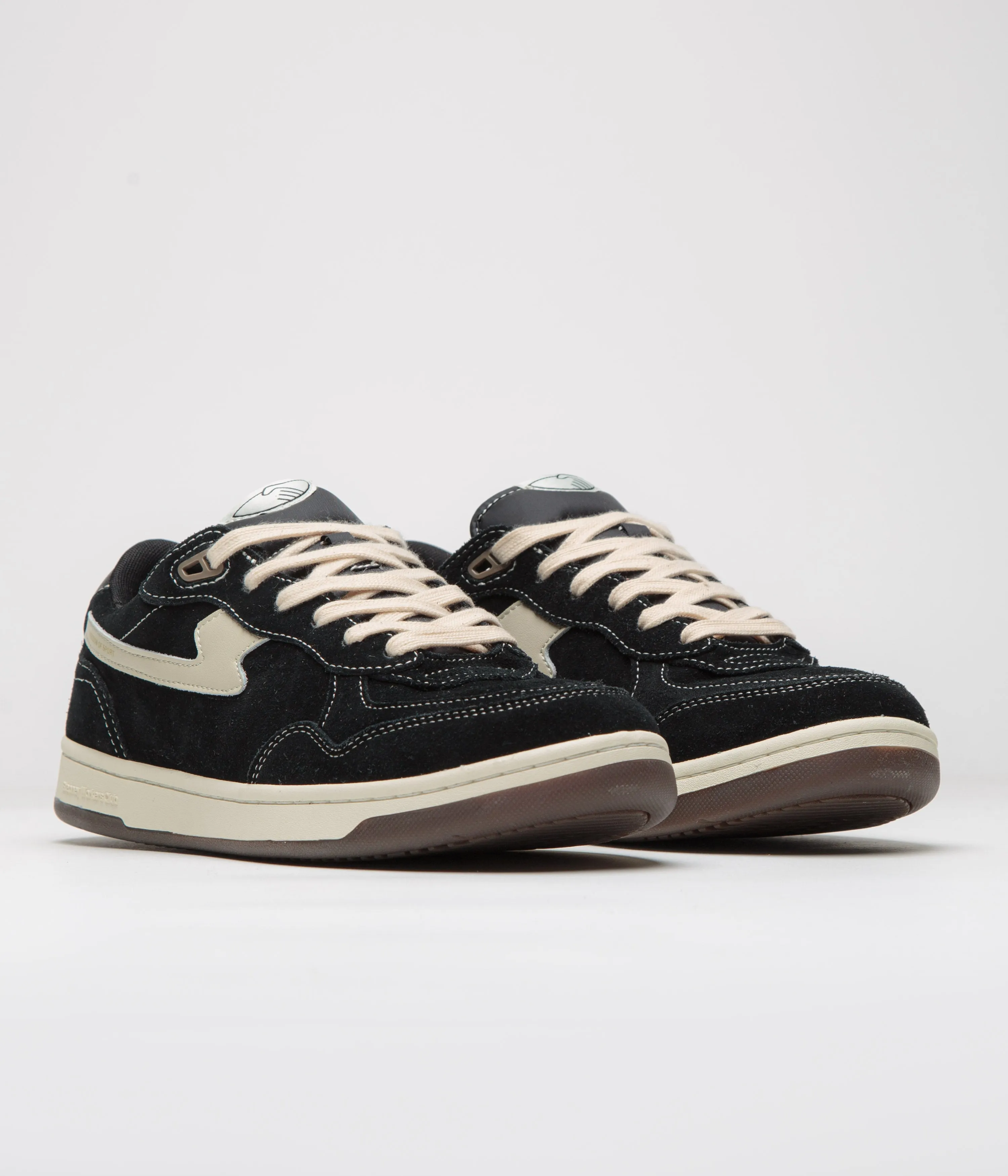 Stepney Workers Club Pro Cup 01 S-Strike Wildleder-Schuhe - Schwarz / Weiß Stepney Workers Club Schuhe